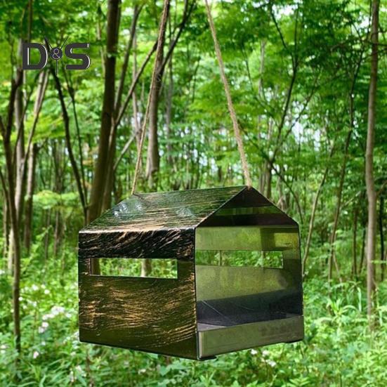Кормушка для птиц для уличного подвесного скворечника в деревенском стиле, кормушка для диких птиц для наружного декора сада, патио, заднего двора