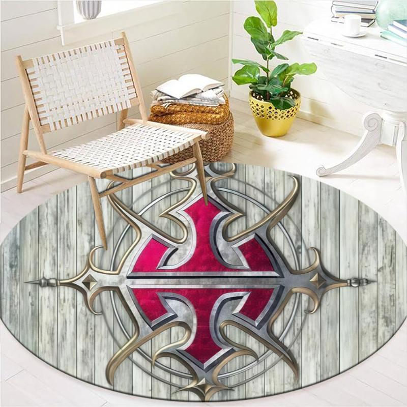 Within Temptation Round Area Rug,Carpet Rug for Living Room Bedroom Sofa Playroom Decor,Non-slip Floor Mat
