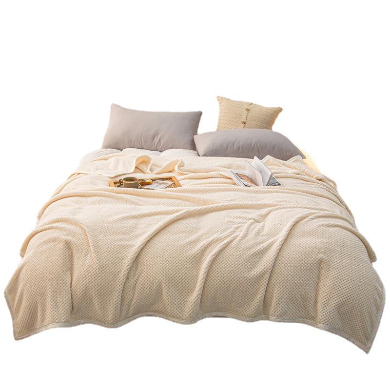 Бархатное одеяло из кораллового флиса для малыша, для сна, для дивана и кровати - Дизайн "Ананасовая сетка"