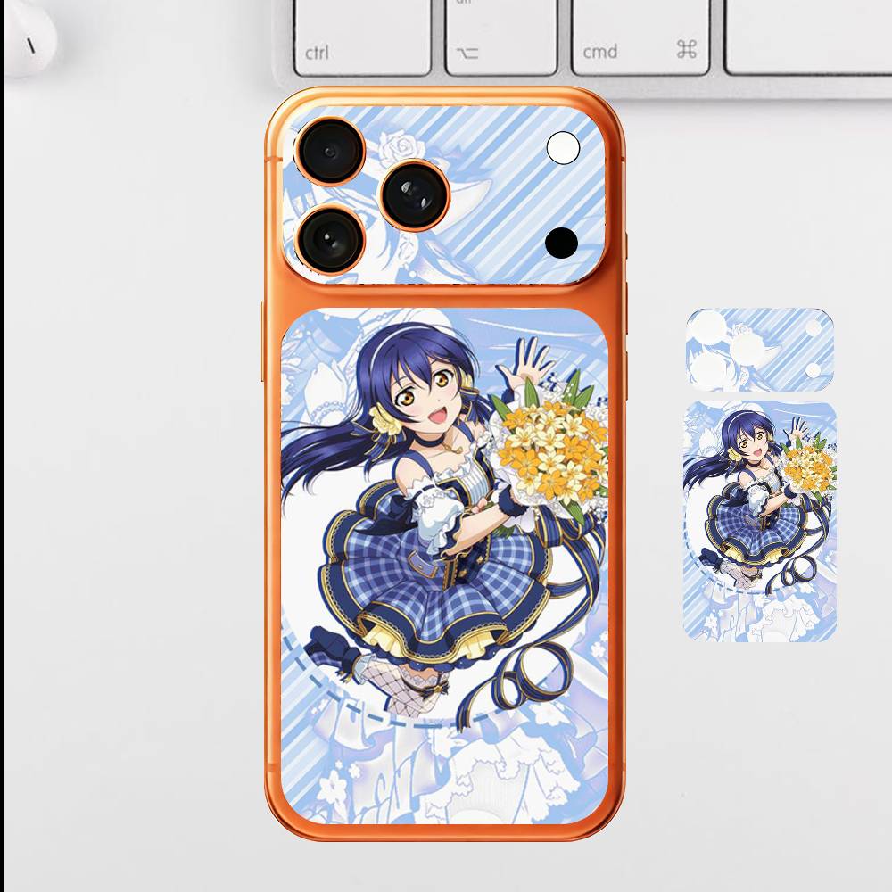 Аниме Милый U-Umi S-Sonoda Для Iphone 17 Pro Max Задняя Защитная Декоративная Наклейка Задняя Крышка