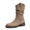 Women's 2025 Ankle & Mid-Calf Flat Martin Boots - Autumn/Winter Bestseller Snow Boots