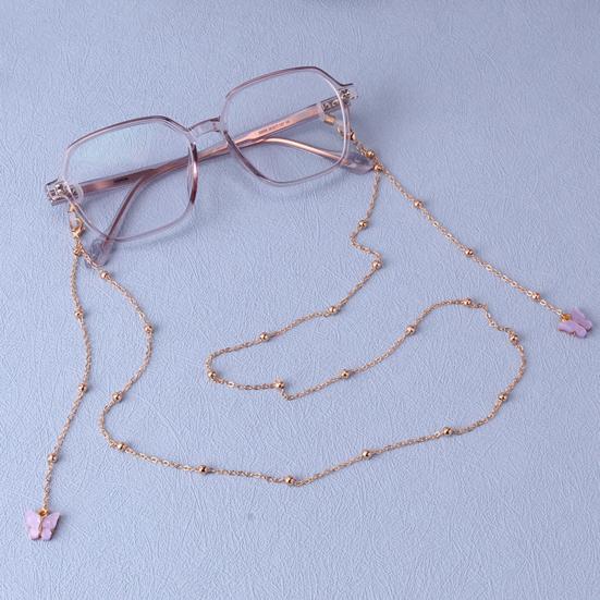 Eyewear Chain Nice-looking Simple Style Lightweight Eyeglass Chain Lady Glasses Lanyard with Butterfly Decor Glasses Chain Daily Wear