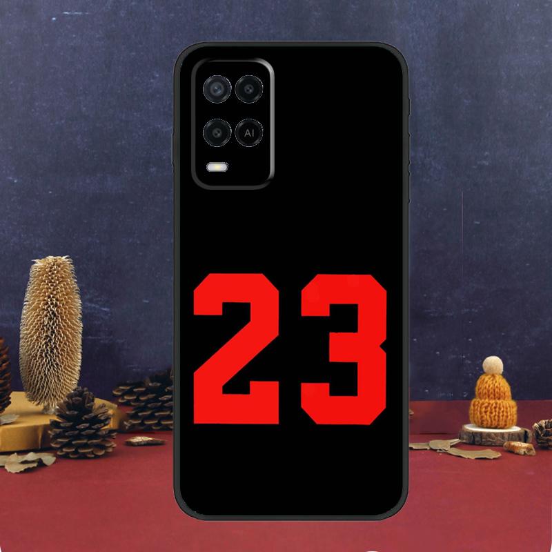 Чехол для телефона Oppo A60 A80 A40 A6 A5 Pro A15 A16 A17 A57 A94 A74 A54 A76 A96 A18 A38 A58 A78 A98 с номером 23 для баскетбола