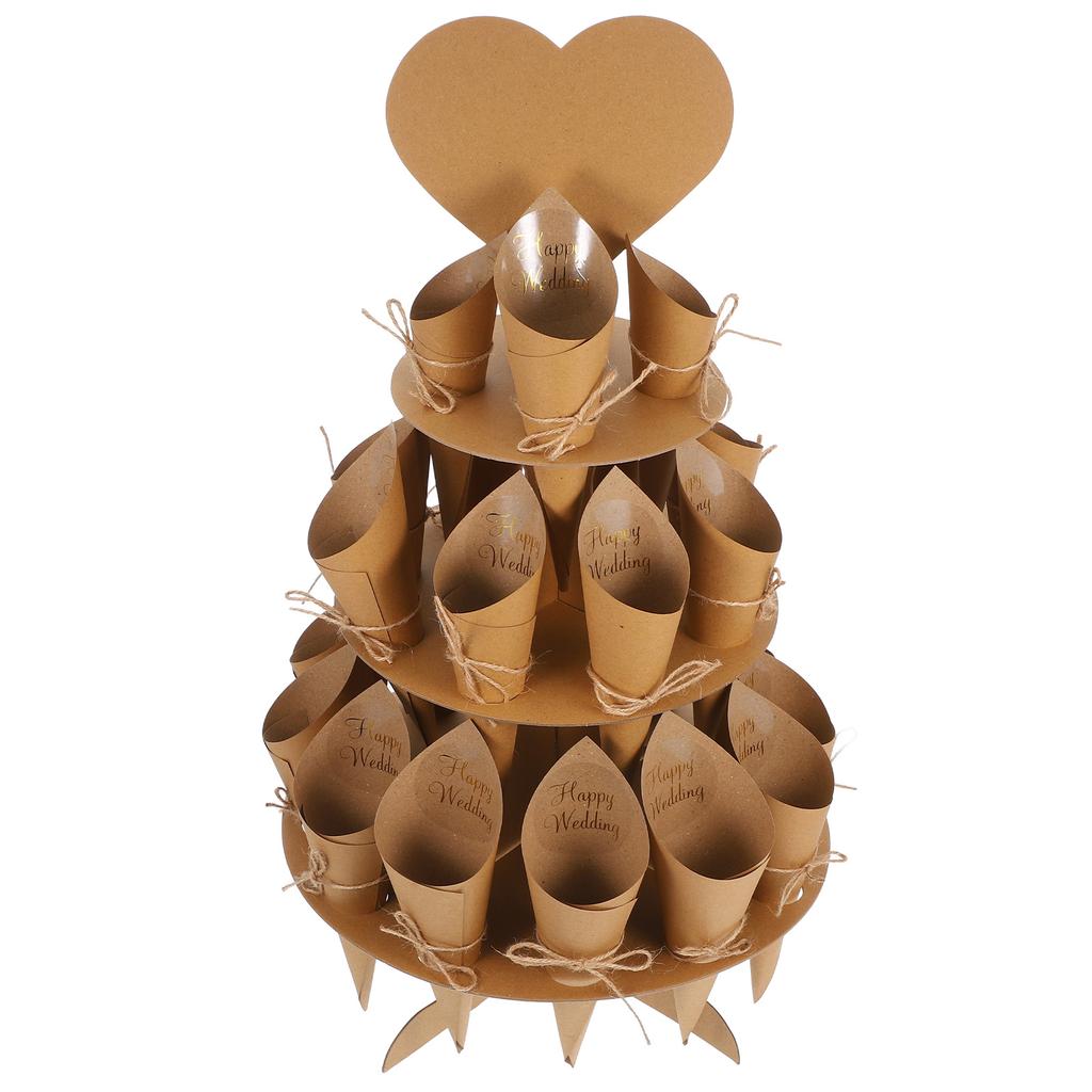 1Set Confetti Petals Cones Holder Wedding Party Favors for Candy Dried Flowers Lavender Fillable Easy Storage Craft Design