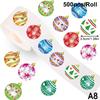 200-500Pcs Christmas Stickers Christmas Tree Santa Hat Self-Adhesive Gift Tags Pvc Gift Wrapping Seals Decals Party Decorations