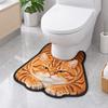 Absorbent Bathroom U-shaped Mat Quick-dry Bath Mat Fun Toilet Floor Rug  Bathroom