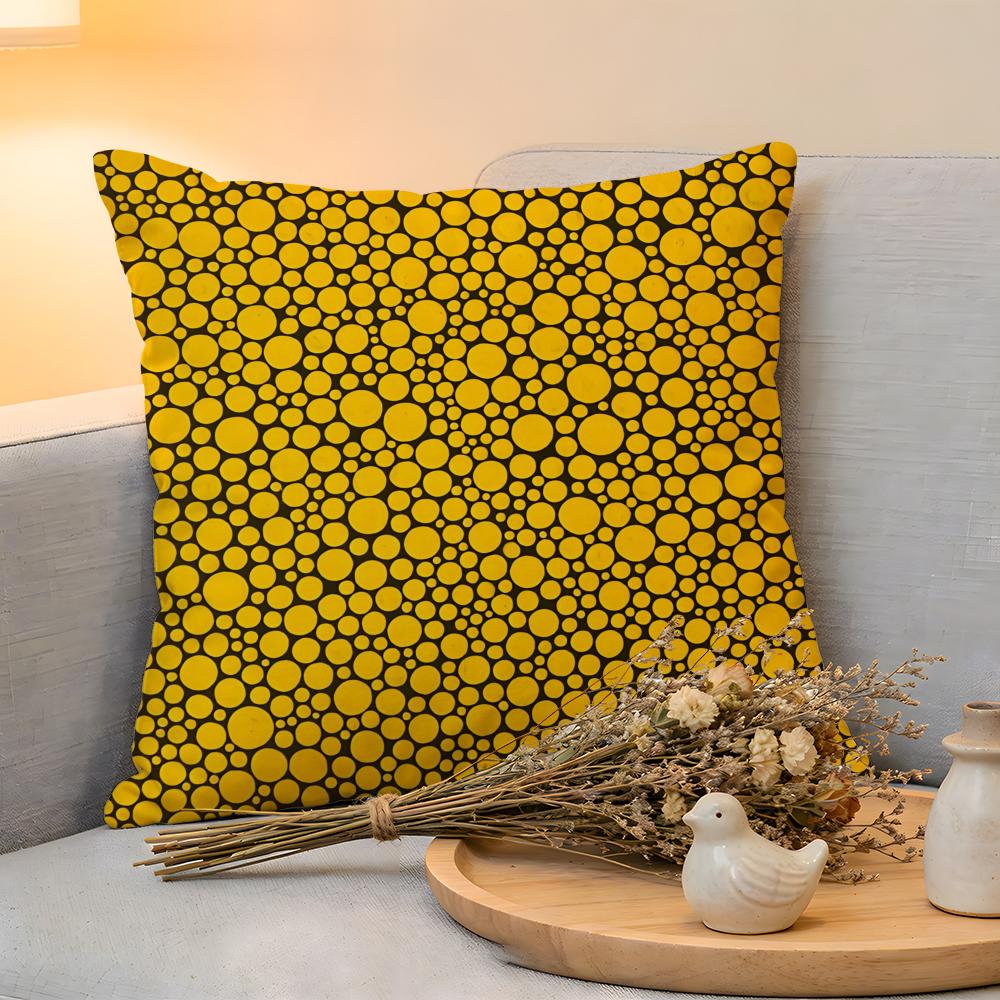 Cushion Cover Linen SkinFriendly Soft Decorative Case For Sofa Home Decor YYayoi KKusama Abstract Art Pillow cover