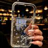 3D чехол с жемчужным сердечком и бантом со стразами для iPhone 16 Pro/17 Pro Max