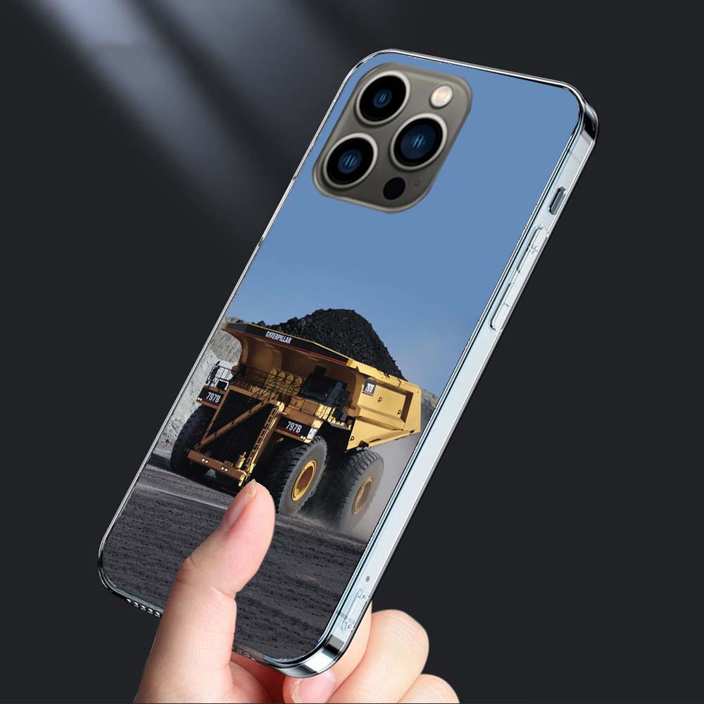 Heavy Duty Dump Truck Equipment Inspection Phone Case For Iphone 16E 15 Pro 14 Plus 17E 16 17 Pro Max Air 11 12 13 Mini Cover
