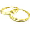 [L9614] - Gold 'Choreography' Hoop Earrings Ø 60 Mm 5 Mm