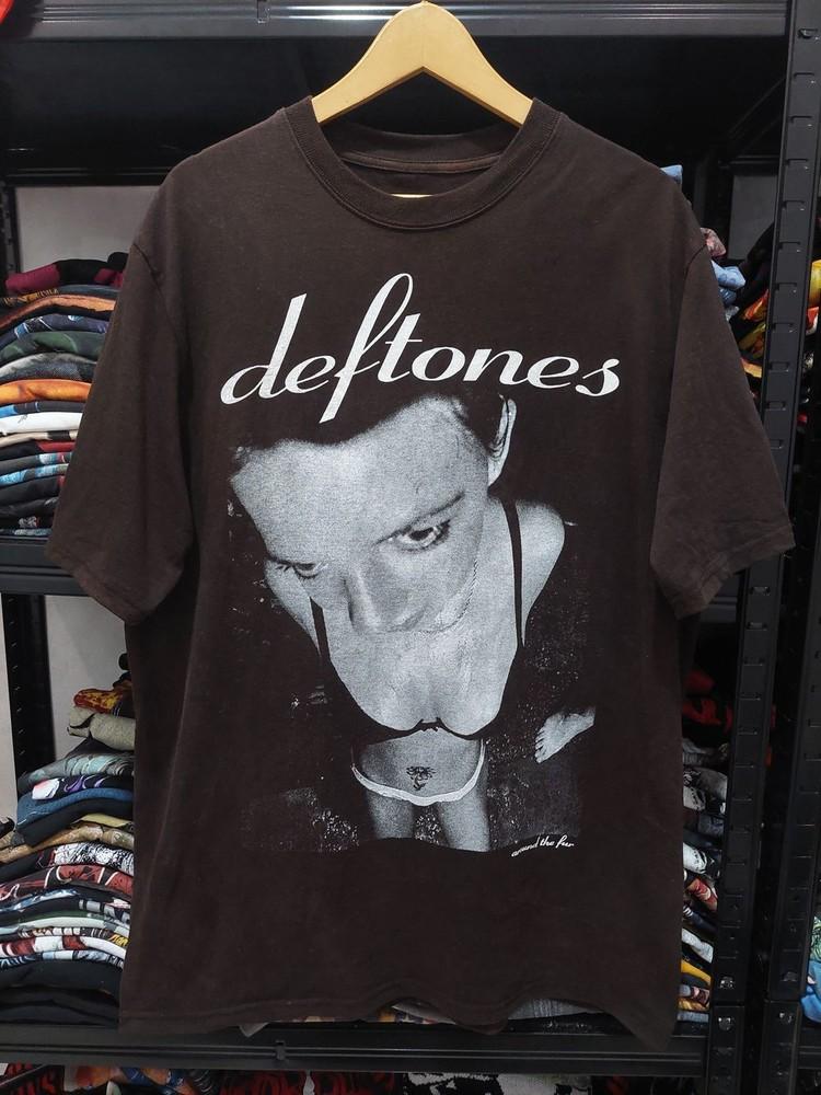 Deftones Around The Fur черная футболка с коротким рукавом Репринт S5XL NH12655 Унисекс футболка