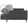 2 Seater Sleeper Sofa with 2 Cushions Dark Gray Velvet