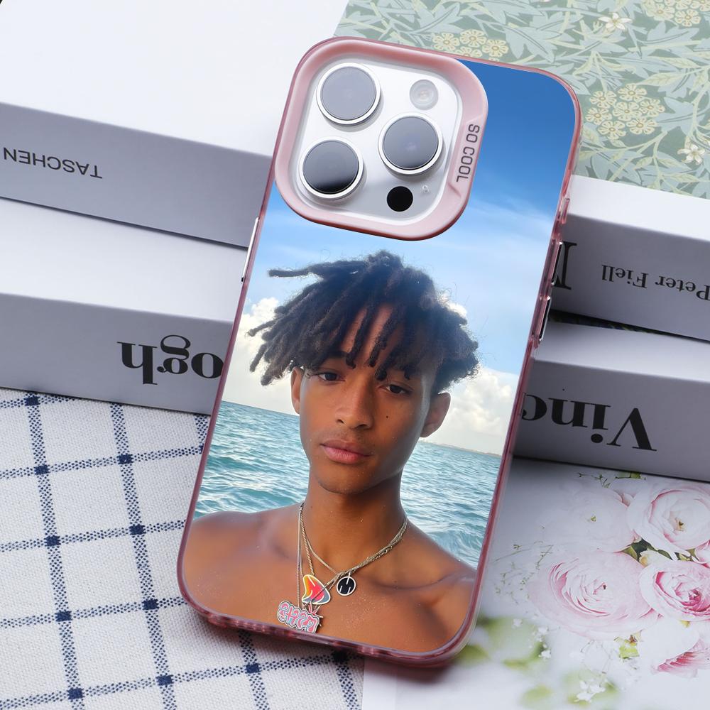 Jaden Smith Pink Translucent Mobile Phone Case for iPhone 17 16 15 14 13 12 11 X XR XS Air Pro Max Plus Colorful Cover
