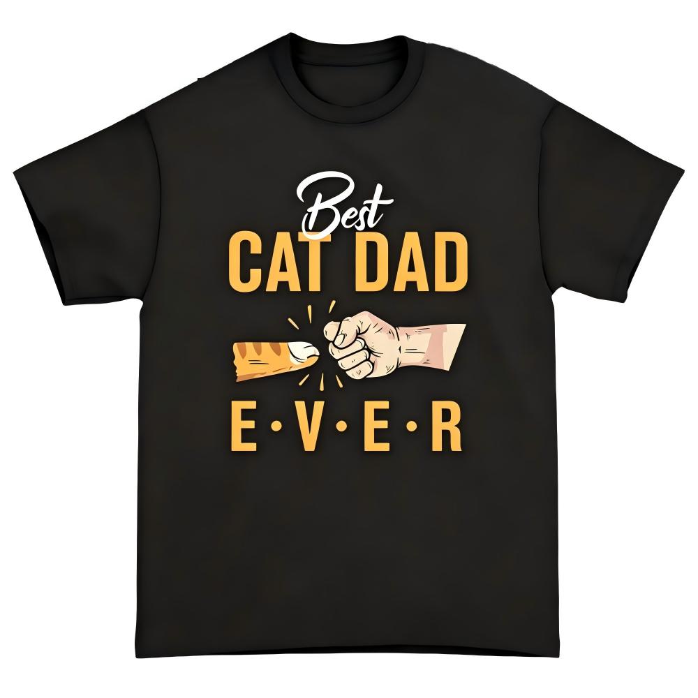 Best Cat Dad Ever Cat Paw Fist Bump T-Shirt