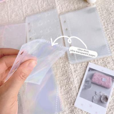 Многочисленные карманы Прозрачные листы Папка для DIY Альбом для фотографий Сменные страницы 4 отверстия 4 кольца Карта Марка Штамп Штамп для вырезания Хранение ювелирных изделий