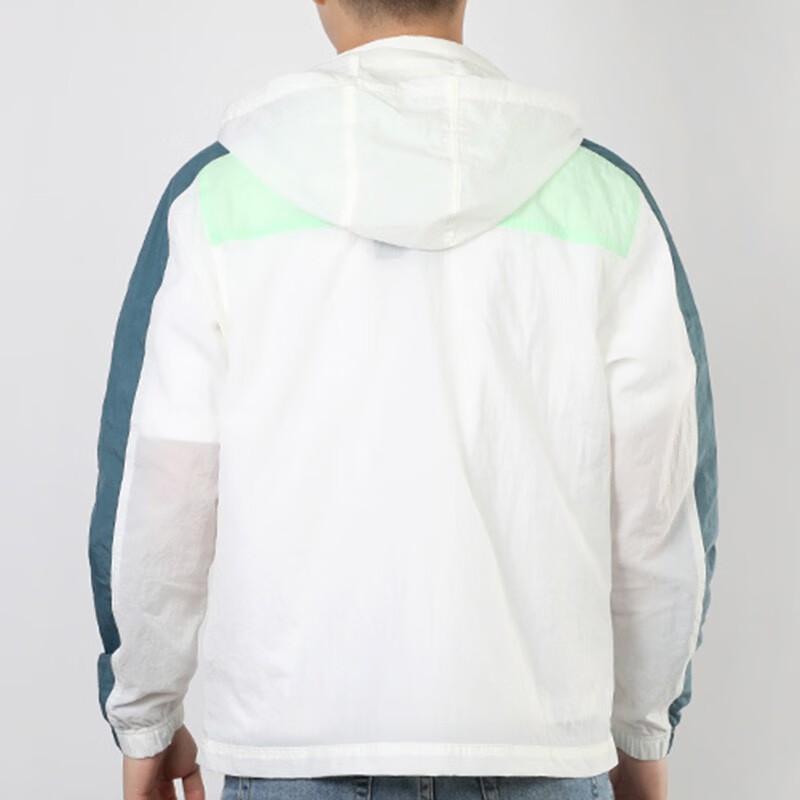 Nike Спортивная одежда с тканым логотипом, компактная куртка с капюшоном, мужские куртки, белый, зеленый, CU4310-133