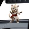 Автомобильный кулон с шнурком, легко подвешиваемый, дизайн Kung Fu Cat, зеркало заднего вида для автомобиля