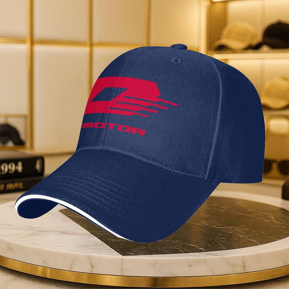Qjmotor Baseball Cap Solid Color Lightweight Motorcar Print Classic Curved Brim Hand Washable