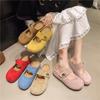 Slippers Women's Summer Wear New Flat-bottomed Bag Head Half Slippers One-pedal Lazy Shoes Soft-soled Slippers