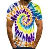 Summer Round Neck 3D Visual Feast Abstract Print Top Fashionable Casual Short Sleeved Men's T-shirts