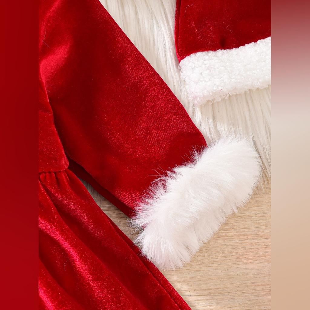 Рождественский комбинезон-платье костюм