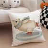 CChristmas snowman bear Cushion Cover Throw Pillow Cover Hidden Button Durable Polyester Chair Cushion