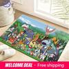Pokemon All Characters Group Print Non-slip Doormat, Soft Absorbent Floor Rug for Home Decor
