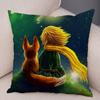 Little Prince Cushion Cover Decor France Anime Cartoon Print Pillow Case for Sofa Home Children Room Soft Plush Throw Pillowcase