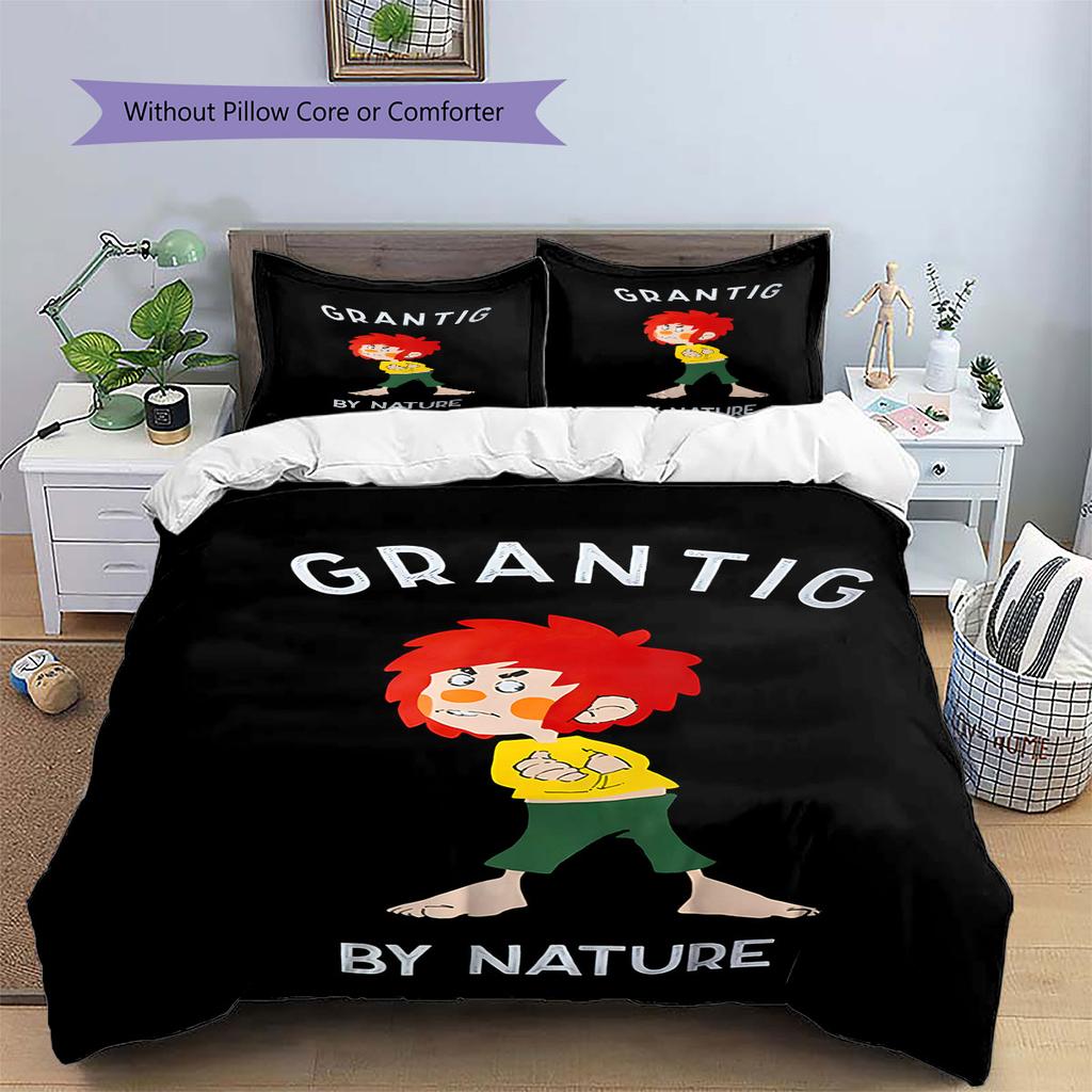 Meister Eder und sein Pumuckl Pattern Bedding,Quilt Set Quilt Cover Pillowcase Home Birthday Gift(1 * duvet cover + 2 * pillowcase, without core)