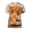Новая летняя футболка с милой морской свинкой для забавных животных с 3D-принтом, модная одежда с короткими рукавами, футболки в стиле Харадзюку, топы