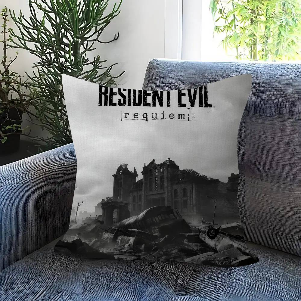 Game R-Resident Evil Requiem Double-Sided Printed Pillow Cover Short Plush Suitable Living Rooms Bedrooms Throw Cushion Cover