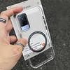 Case for Vivo Y78 5G Minimal Semi-Transparent Magnetic Casing Raised Electroplated Lens Bezel Anti-Slip Drop Resistant Protective Shell
