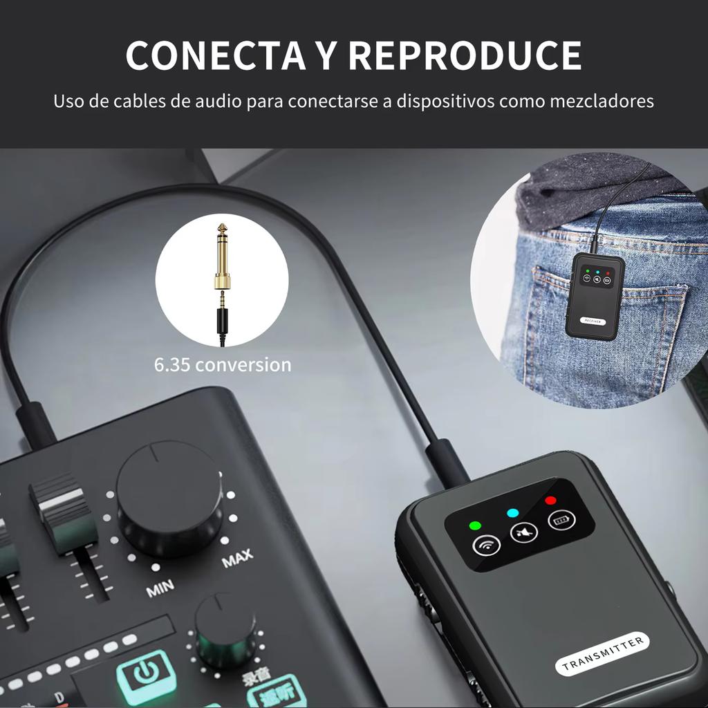 Professional 2.4G Stereo Wireless in Ear Monitor System Mini Transmitter Receiver Set for Band Stage Live Performance