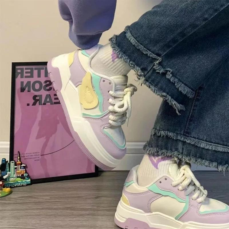 Women Blue Sneakers Fashion Platform Vulcanized Shoes Brand Designer Girls Street Skateboard Shoes Casual Tennis Sports Shoes