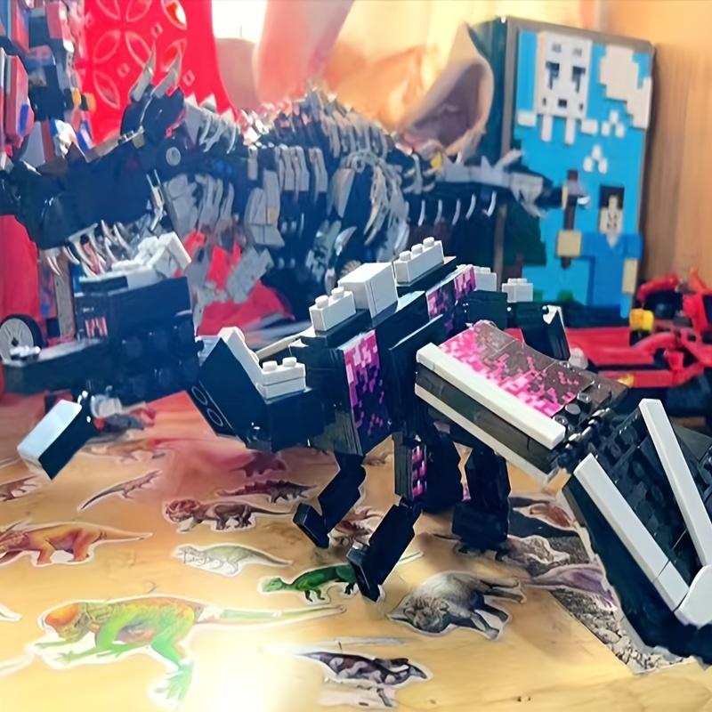 246 шт. черная пиксельная модель дракона из фильма, собранные развивающие строительные блоки, подарок на Хэллоуин, подарок на Рождество, подарок на день рождения