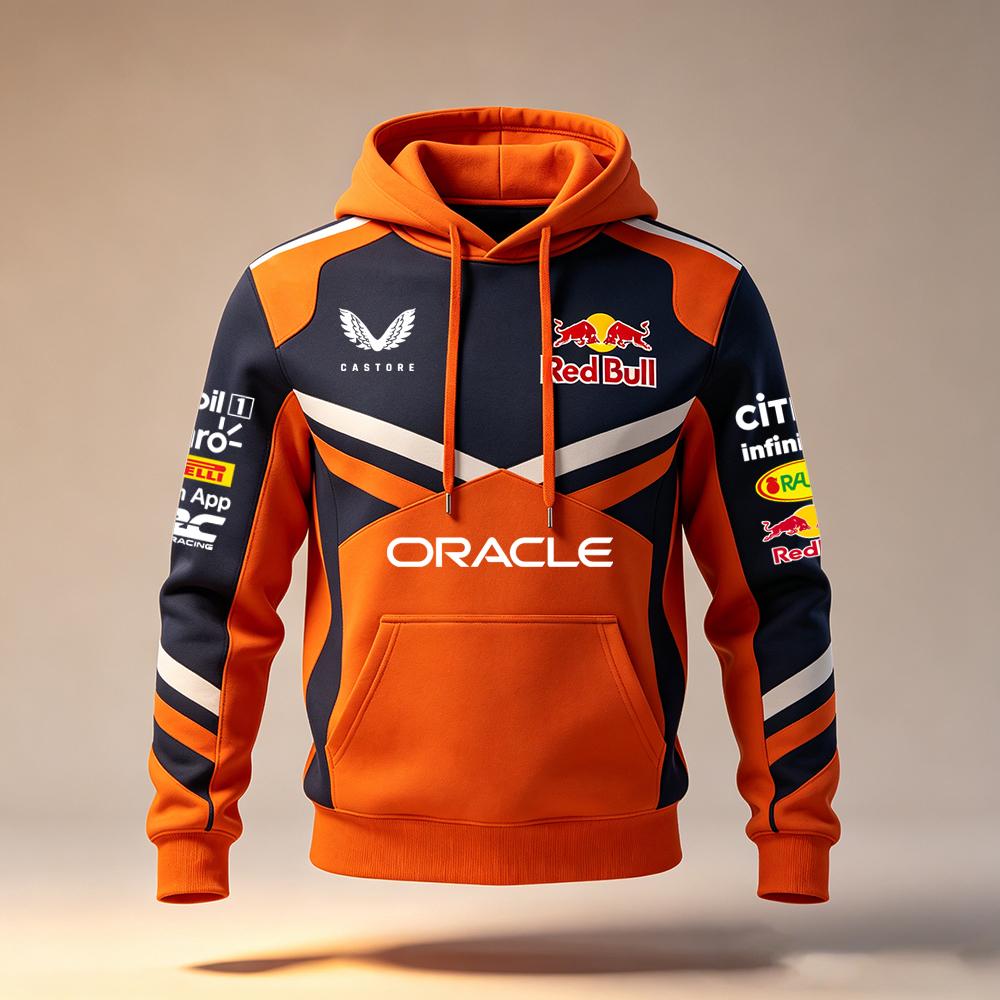 Мужская весенне-осенняя одежда для гонок Red Bull F1 и мотоциклистов, нишевый стиль Red Bull, новый стиль с принтом, длинный рукав