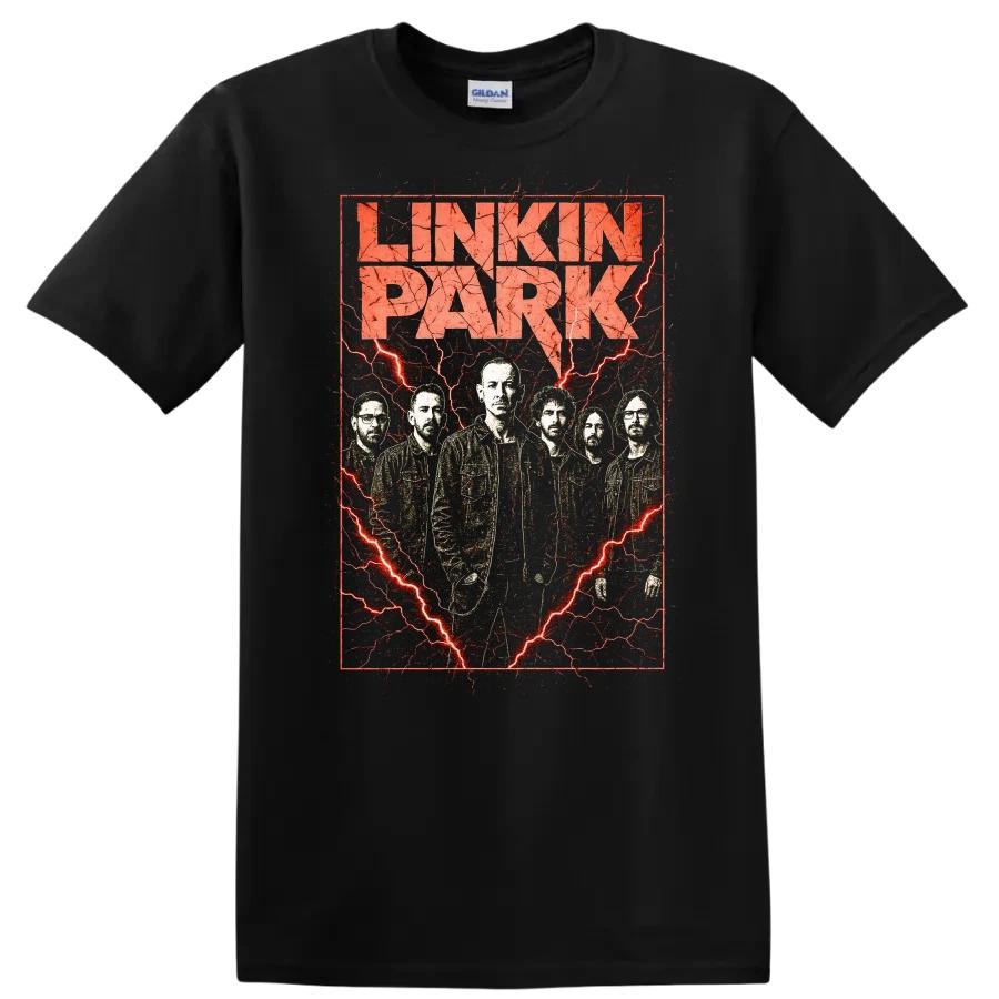 Retro Rock Heavy Metal Band T Shirt Lightning Design Music Tee