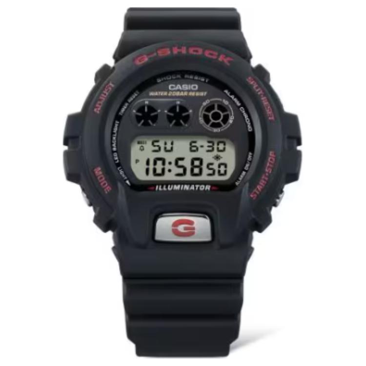 Casio 6900 Водонепроницаемые до 200 м Кварцевый механизм Ремешок из смолы Часы Унисекс Серый циферблат DW-6900TR-1JR