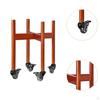 Plant Stand with Wheels Mobile Pot Rack Wood Holder Display Shelf Dolly Rolling