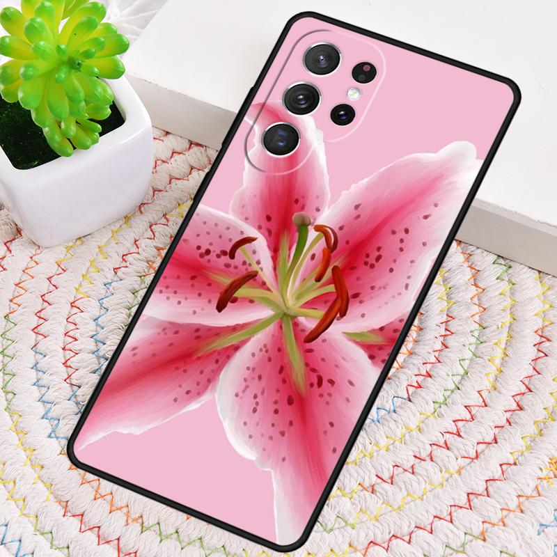 Силиконовый чехол для телефона с цветами лилии для Samsung Galaxy note 10 pro S26 S25 S24 S23 S22 S21 Plus S25Ultra Capa Cover