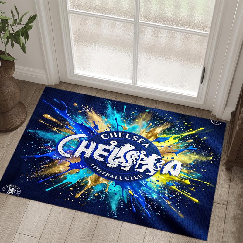 Дизайн Chelsea FC Хрустальный Велюровый Ковер Уютный Не?Нескользящий ковер с принтом для спальни, гостиной, прихожей