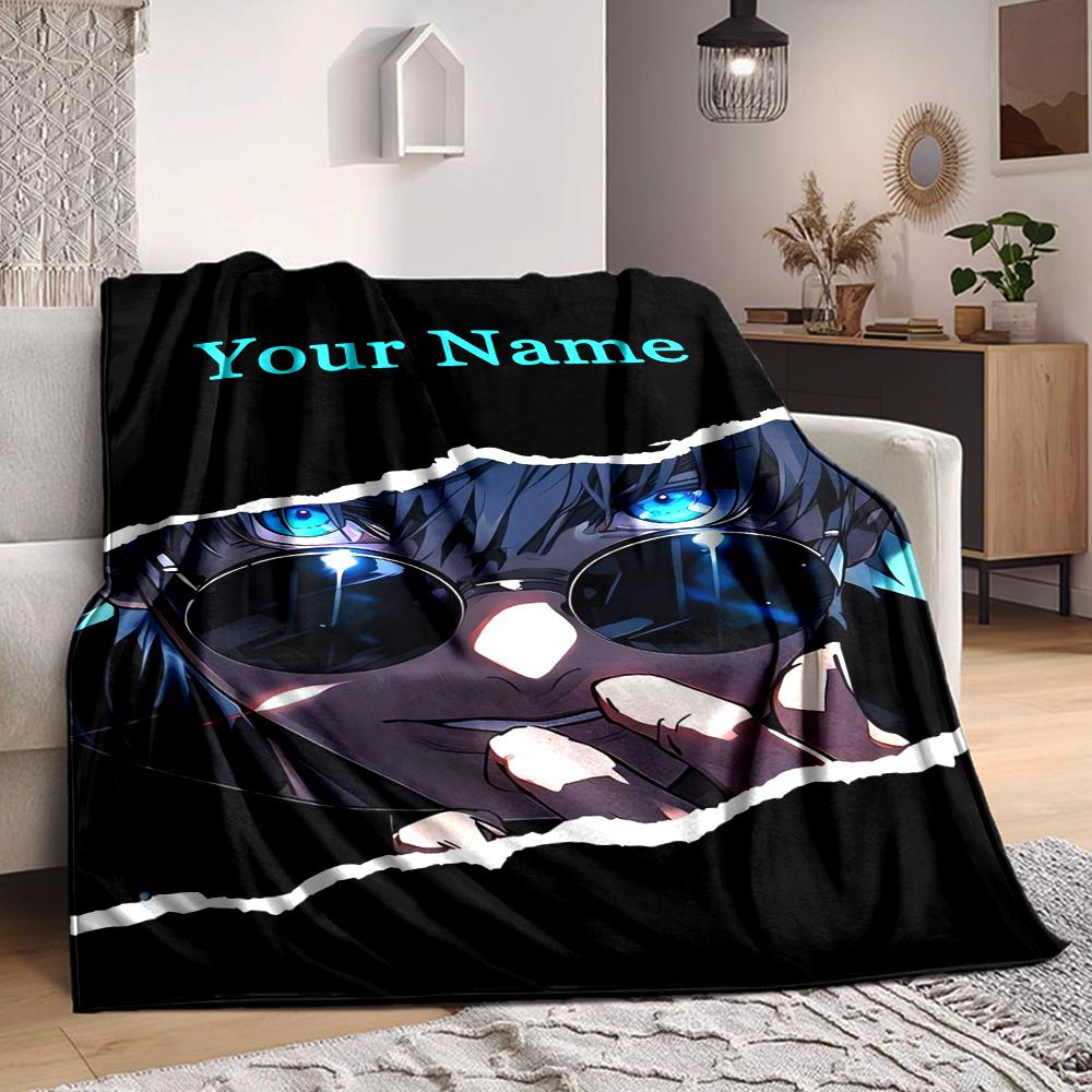 Custom 1pc Your Name: Sunglasses Adventure Blanket, Soft And Comfortable Blanket, Casual Warm, Camping Travel Blanket, Birthday Gift Q91325