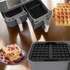 2 Piece Square/Rectangular Air Fryer Waffle Mold Silicone Baking Mold Portable Waffle Maker  Oven