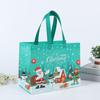Christmas Gift Bag Santa Claus Snowman Design Large Capacity Dual Handle Non-woven Fabric Candy Gift Packaging Bag