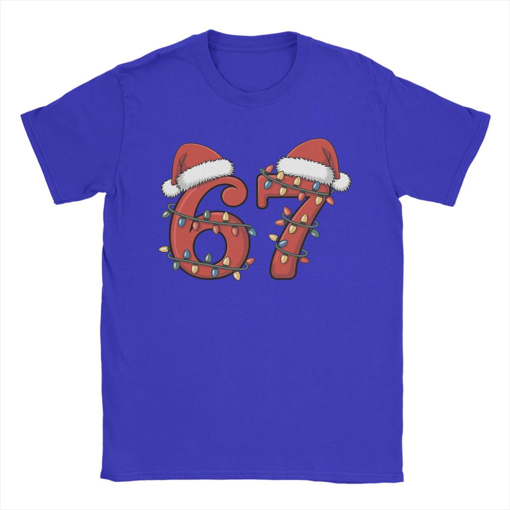 Christmas Number 67 Xmas Men's T Shirts  Novelty Tee Shirt Short Sleeve Crew Neck T-Shirt Cotton 6XL Tops