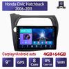 4 + 64 ГБ для Honda Civic Hatchback 2006-2011 Android Автомобильный радиоприемник Стерео Мультимедиа Видеоплеер Навигация GPS Carplay LHD RHD IPS Экран 4 + 64 ГБ