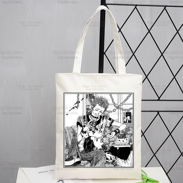 Нана Осаки Аниме Женская посылка Холст Сумка Манга Комацу Нана Сумки Сумки на плечо Повседневная сумка с черными камнями для покупок Сумка для девочек