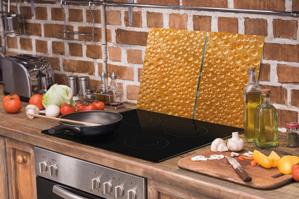 SZKLANA PŁYTA OCHRONNA NA KUCHENKĘ 75x52 KROPLE