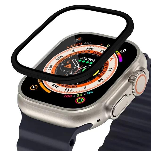 Корпус из алюминиевого сплава + закаленное стекло для Apple Watch Ultra 2 49 мм Защитная пленка от царапин для iWatch Ultra 49 мм