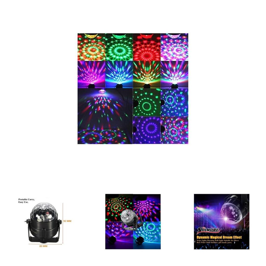 Мини Сценический Магический Диско-шар Лампа Эффект С Цветным Вращающимся Светодиодным Светом Rgb Для Вечеринки Диджея